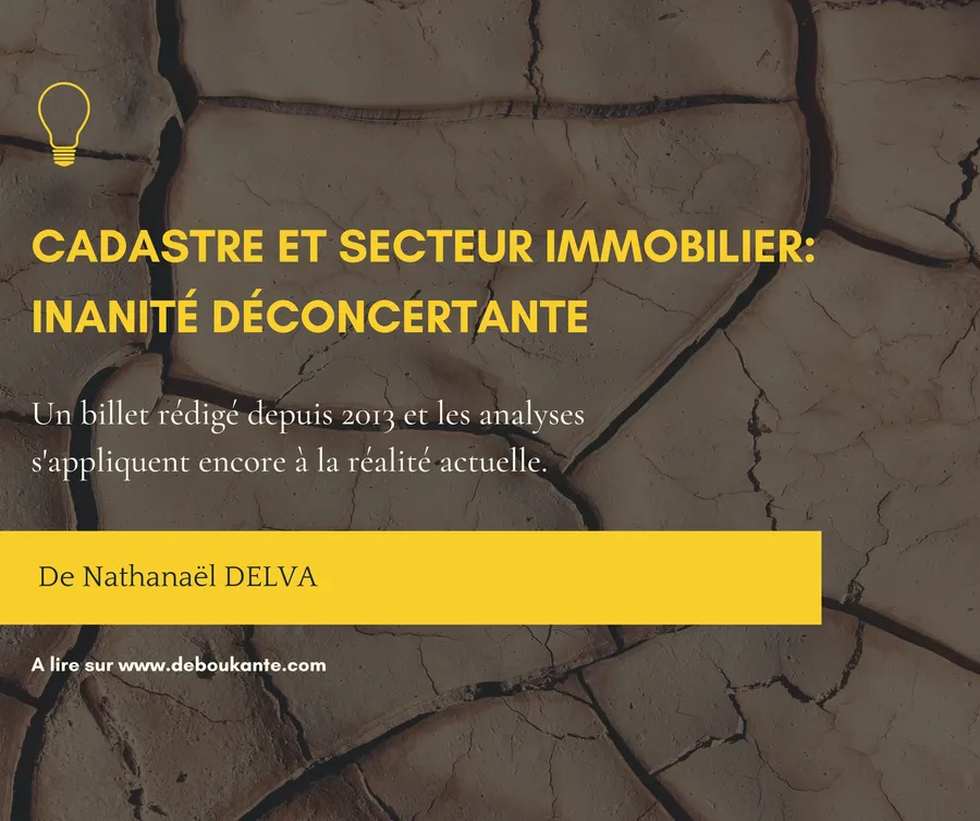Cadastre et secteur immobilier : inanité déconcertante