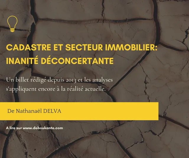 Cadastre et secteur immobilier : inanité déconcertante