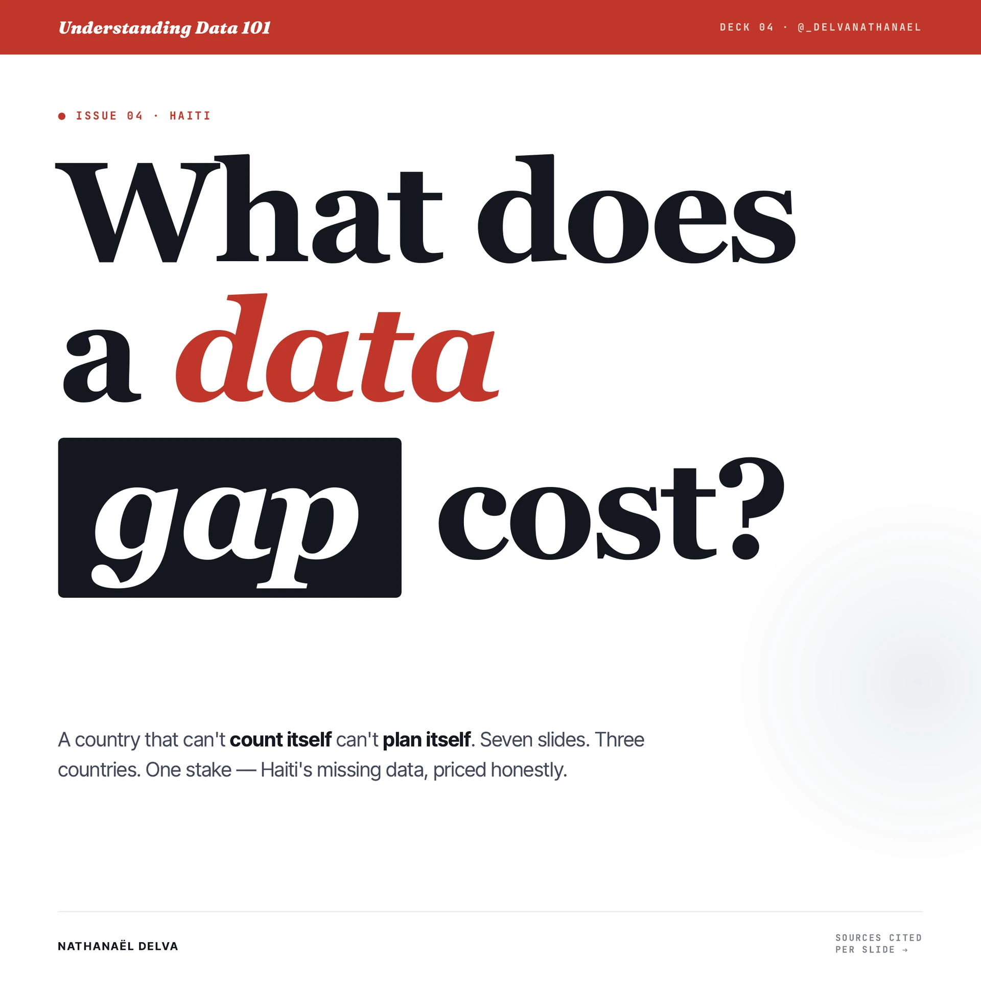 Haiti's Data Gap — What It Costs